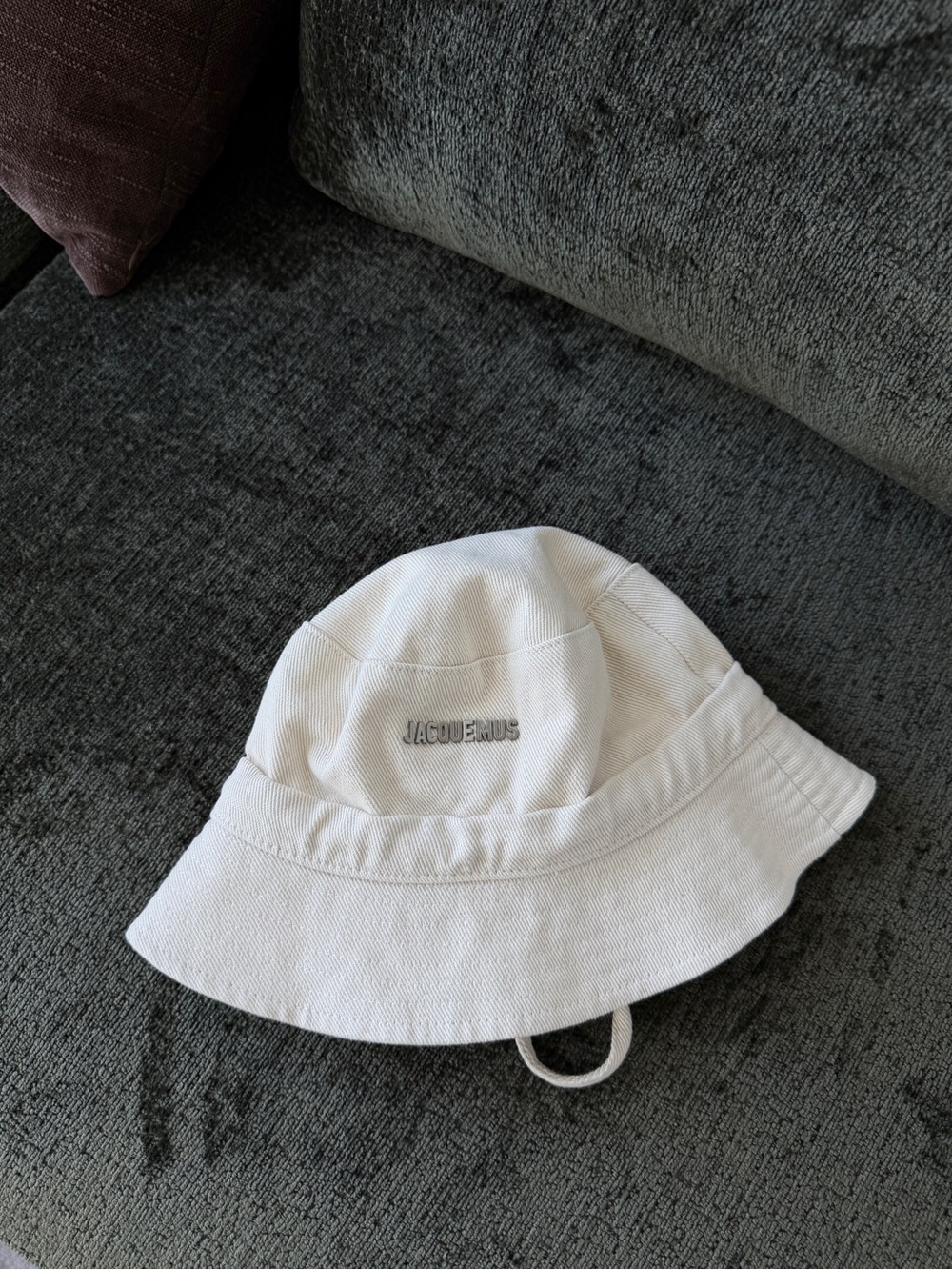 Jacquemus Off White Le Bob Bucket Hat - Size 56